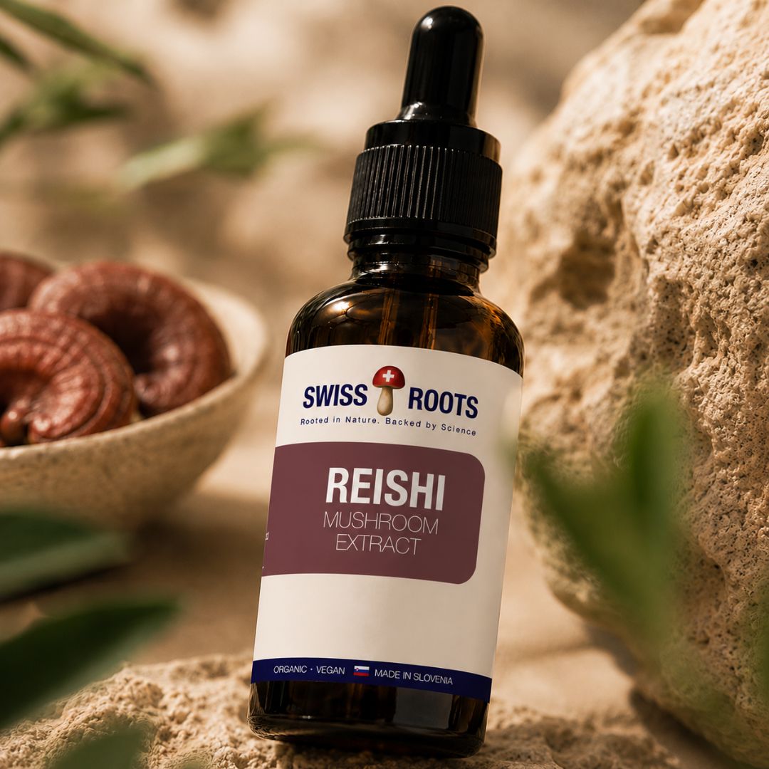 Swiss Roots™ reishi, liquid mushroom extract, 30 ml