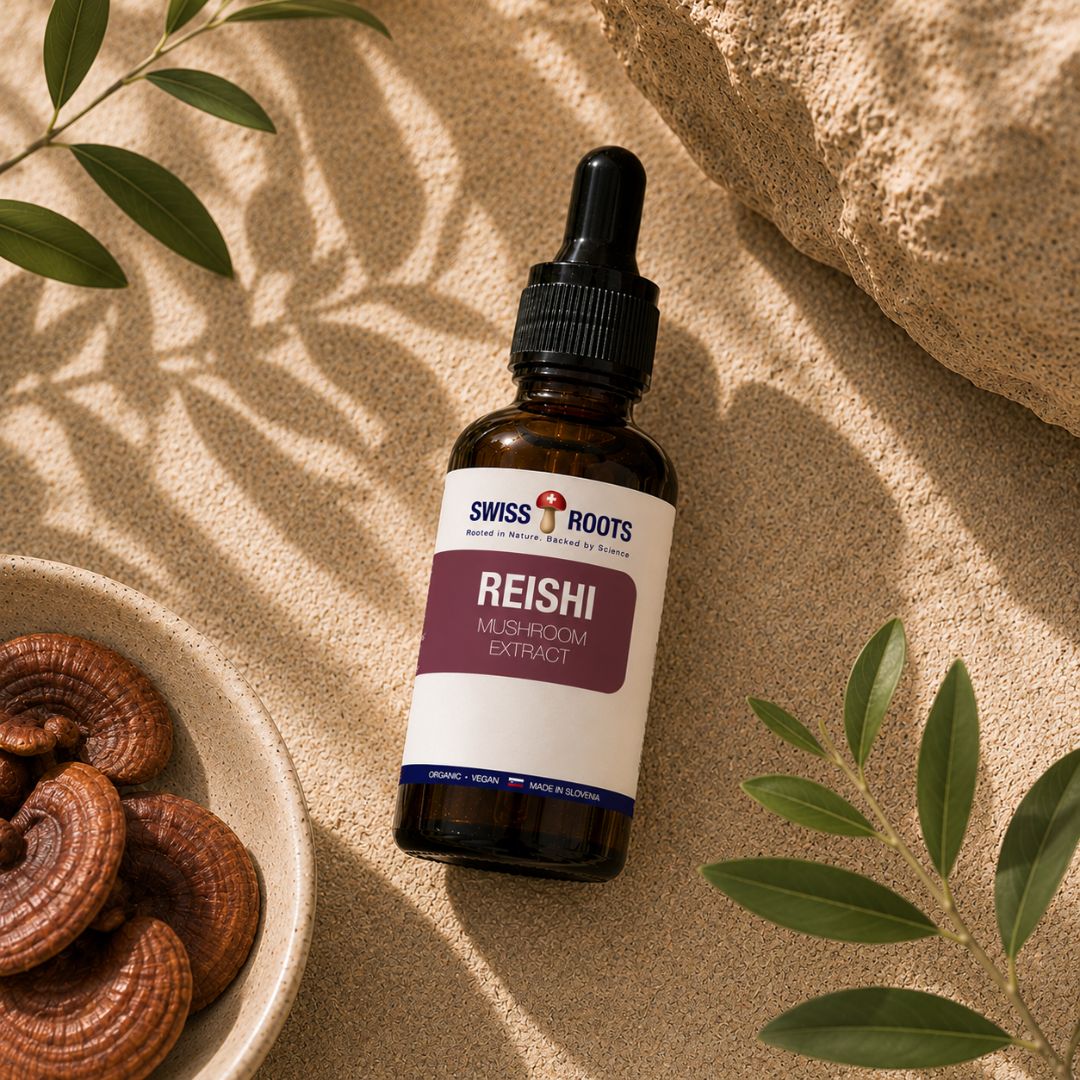 Swiss Roots™ reishi, liquid mushroom extract, 30 ml
