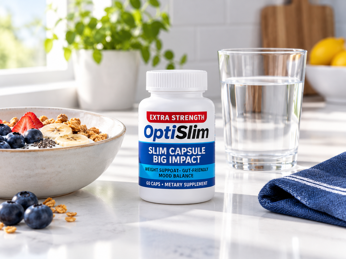 A simple morning routine with OptiSlim and a glass of water